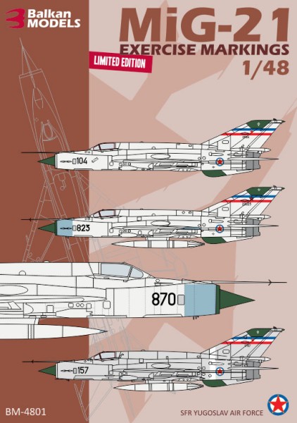 MiG-21 Vadbene oznake 1:48