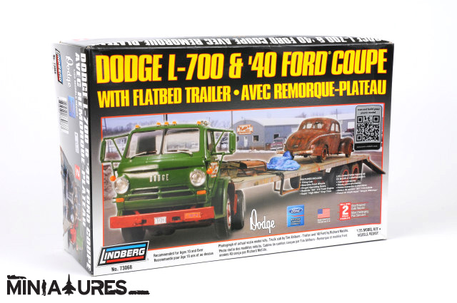 Dodge L-700 Tilt Cab, Flatbed Trailer & 1940 Ford Coupe