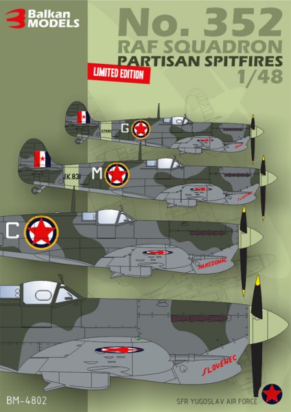 No.352 RAF Squadron Partizanski Spitfire 1:48