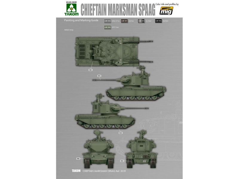 British Air-defense Weapon System Chieftain Marksman SPAAG