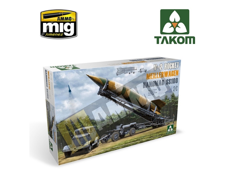 WWII German V-2 Rocket Transporter/Erector Meillerwagen + Hanomag SS100