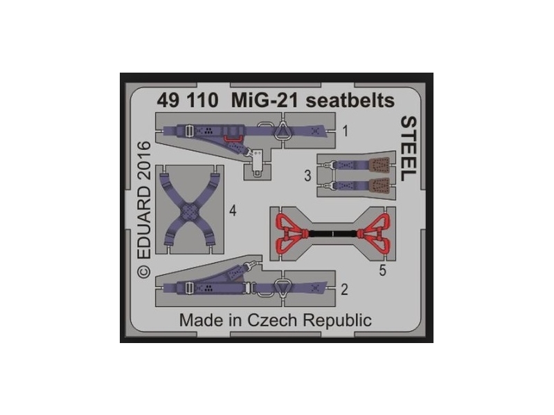 Varnostni pasovi za letala MIG-21 1/48