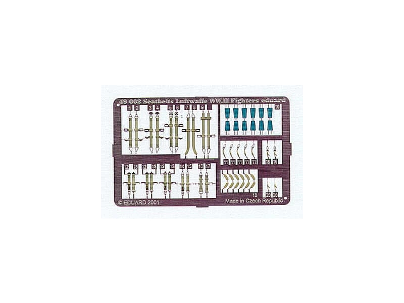 Varnostni pasovi za letala Luftwaffe WWII Fighters 1/48