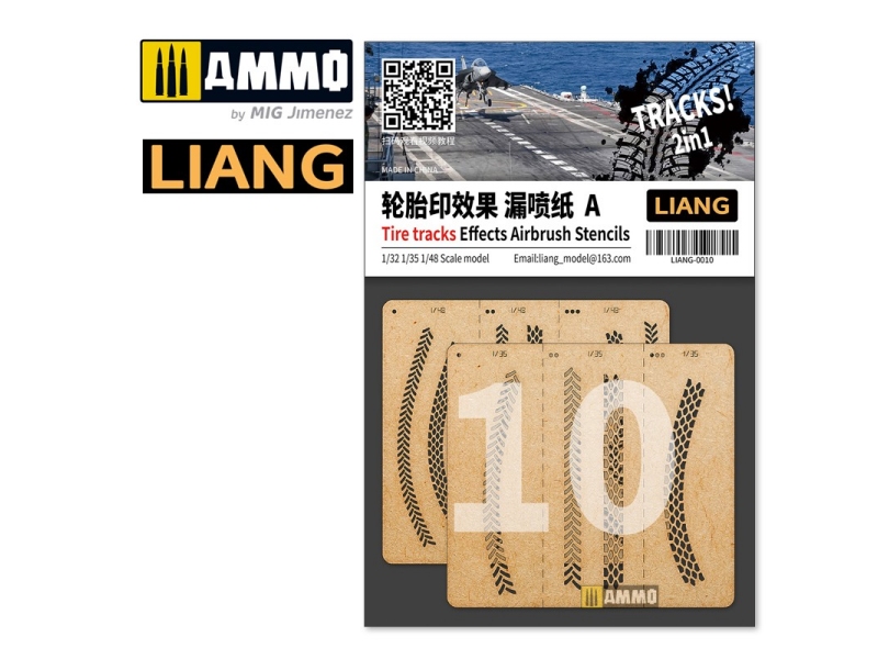 Tire Tracks Effects Airbrush Stencils A