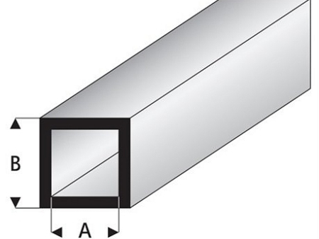 Medeninaste kvadratne cevi (dolžine: 305 mm)