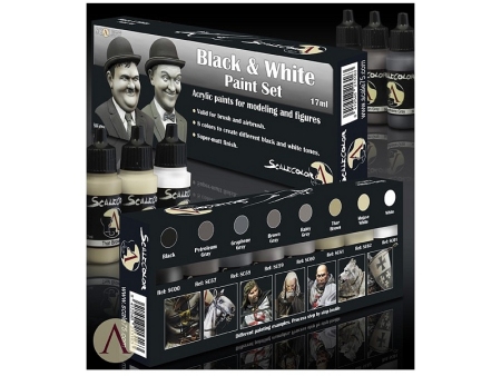 BLACK AND WHITE PAINT SET