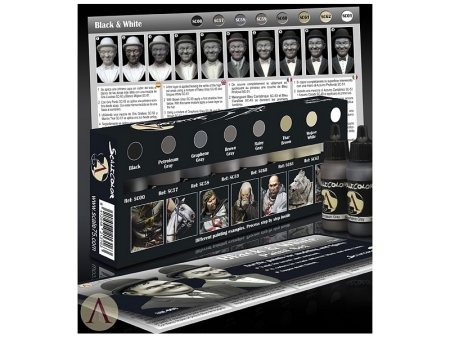 BLACK AND WHITE PAINT SET