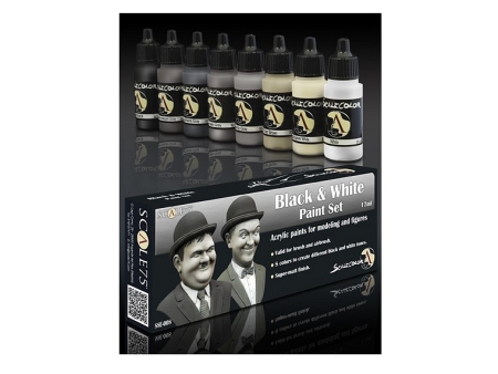 BLACK AND WHITE PAINT SET