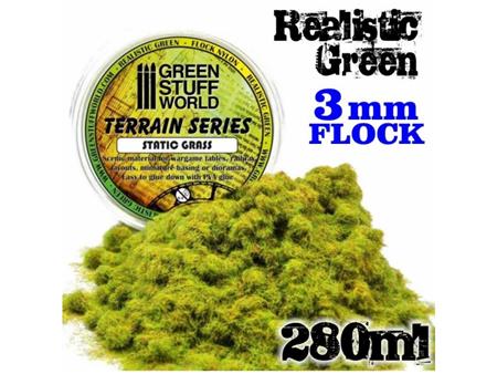 realistična statična trava dolžine 3 mm