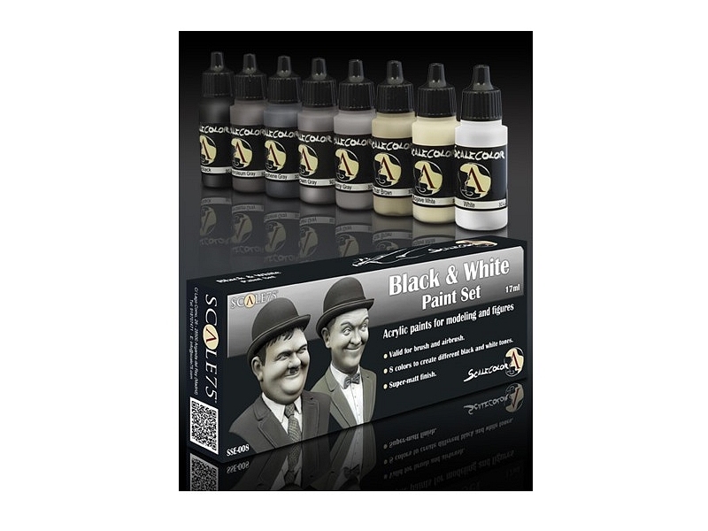 BLACK AND WHITE PAINT SET