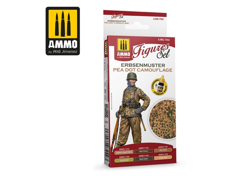 Komplet barv za barvanje Nemških vojakov iz II. Svetovne vojne (Ersenmuster Pa Dot)