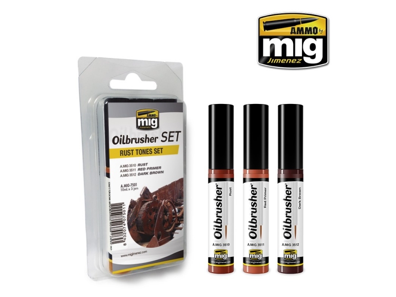 Oilbrusher rust tones set
