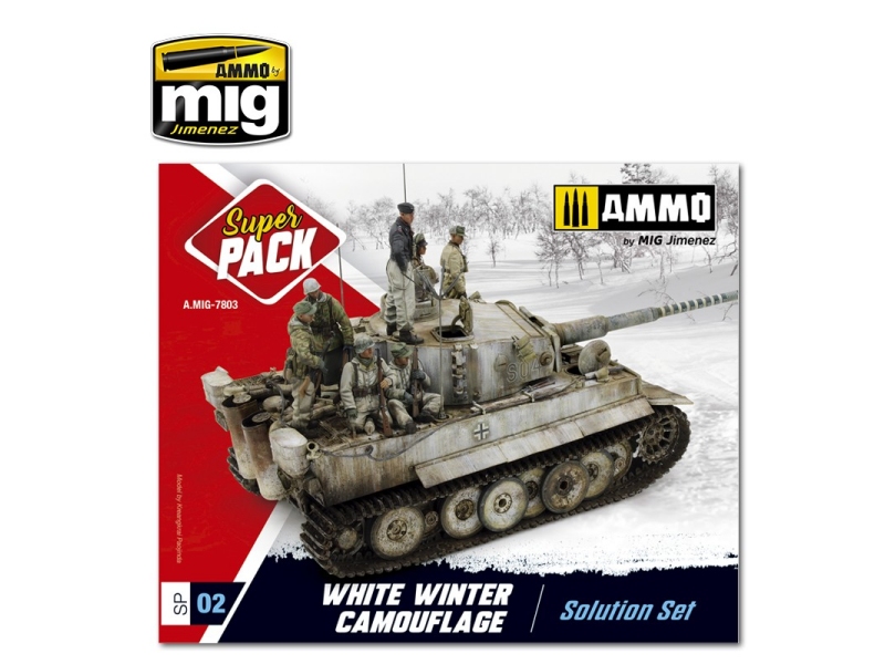 White winter camouflage weathering set