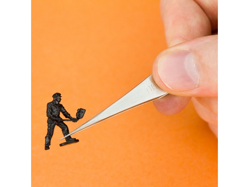 Močna natančna pinceta iz jekla (115 mm)