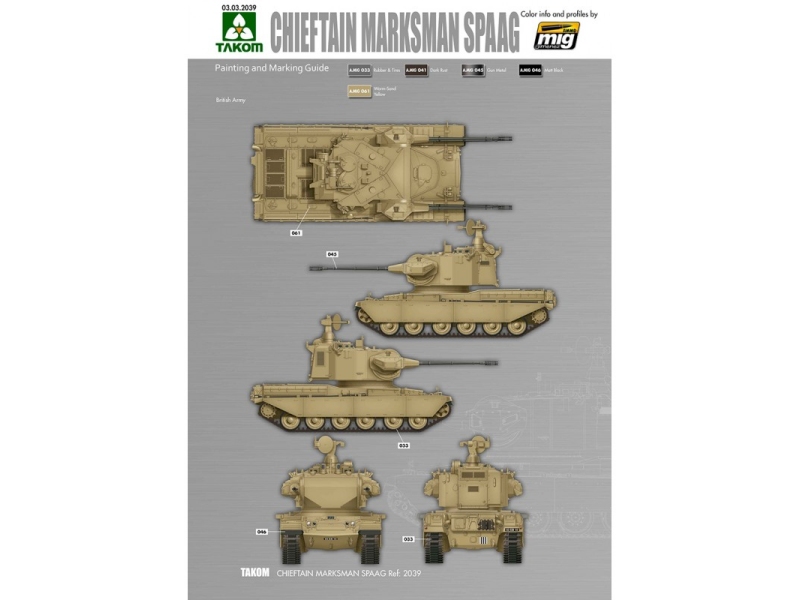 British Air-defense Weapon System Chieftain Marksman SPAAG