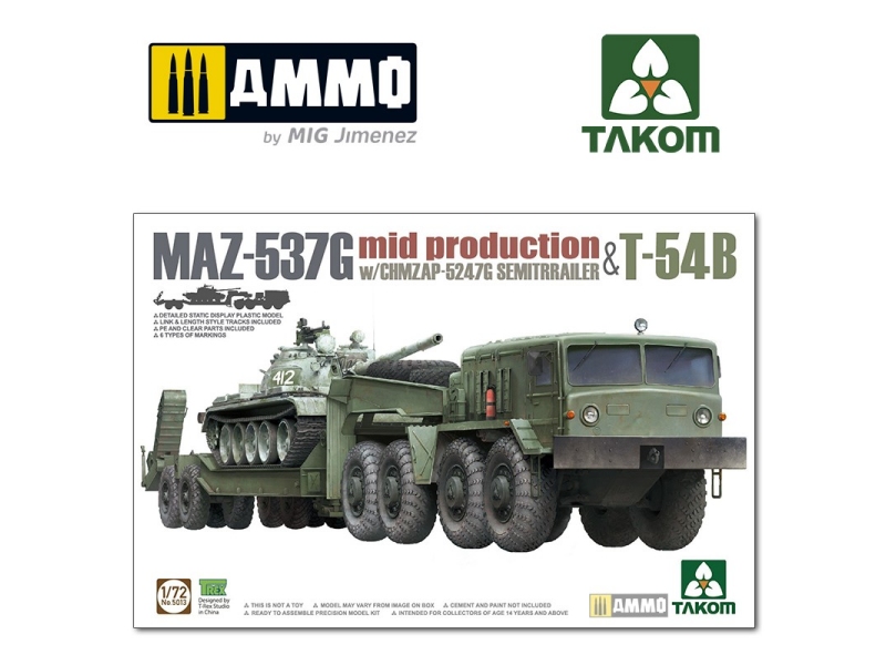 MAZ-537G w/ChMZAP-5247G Semi-trailer mid production & T-54B