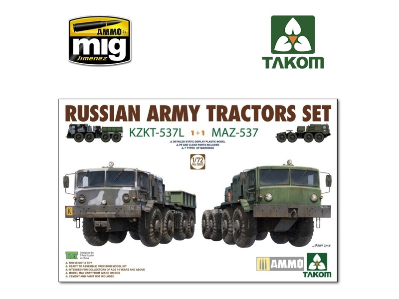 Russian Army Tractors KZKT-537L & MAZ-537 1+1
