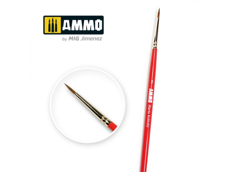 2 AMMO Marta Kolinsky Premium Brush