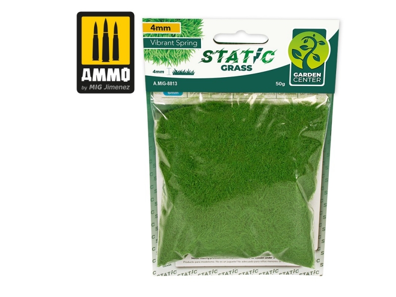 Realistična statična trava (barva pomladi). Dolžina: 4 mm.