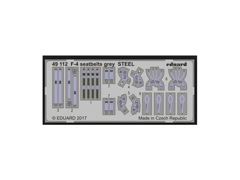 Varnostni pasovi za letala F-14 grey steel 1/48