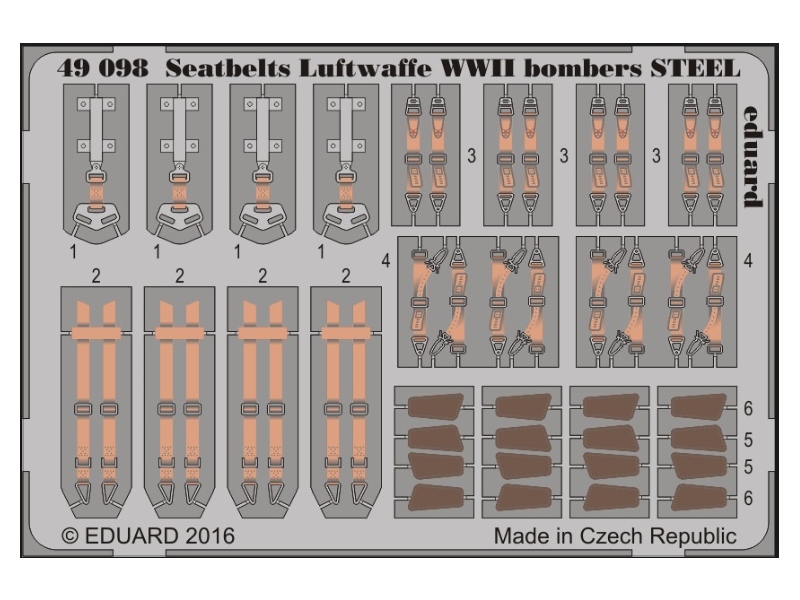 Varnostni pasovi za letala Luftwaffe WWII bombers Steel 1/48