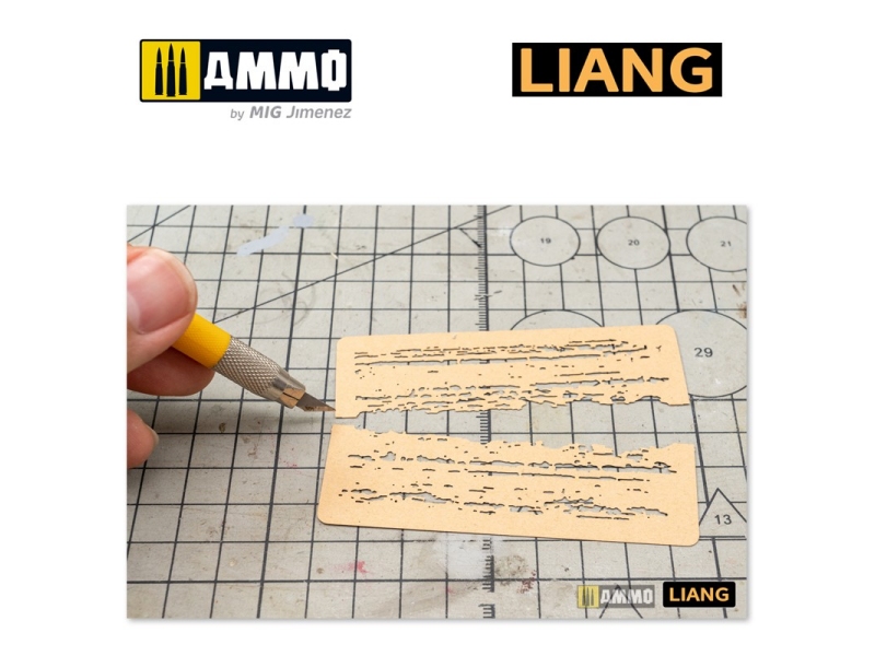 Chipping Effects Airbrush Stencils