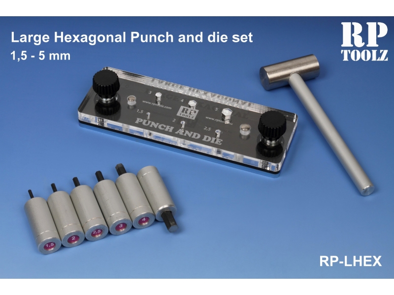 Veliki šesterokotni punch and die komplet