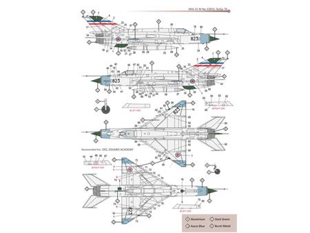 MiG-21 Vadbene oznake 1:48