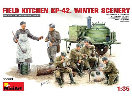 Field kitchen KP-42. WINTER SCENERY