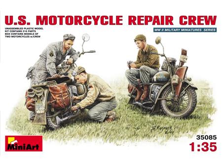 U.S. Motorcycle repair crew