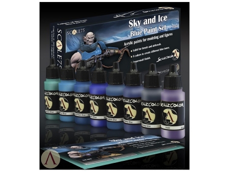 SKY AND ICE BLUE PAINT SET