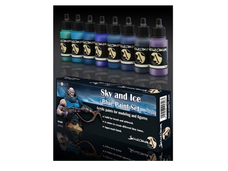 SKY AND ICE BLUE PAINT SET