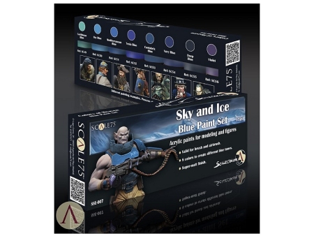 SKY AND ICE BLUE PAINT SET