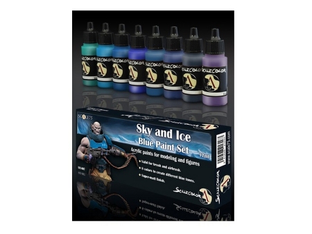 SKY AND ICE BLUE PAINT SET