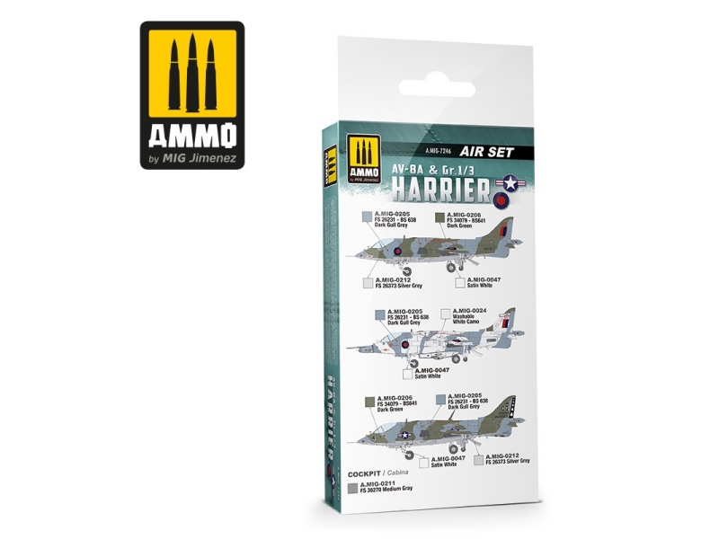 AV-8A US MARINES - Gr.1/3 HARRIER UK RAF SET