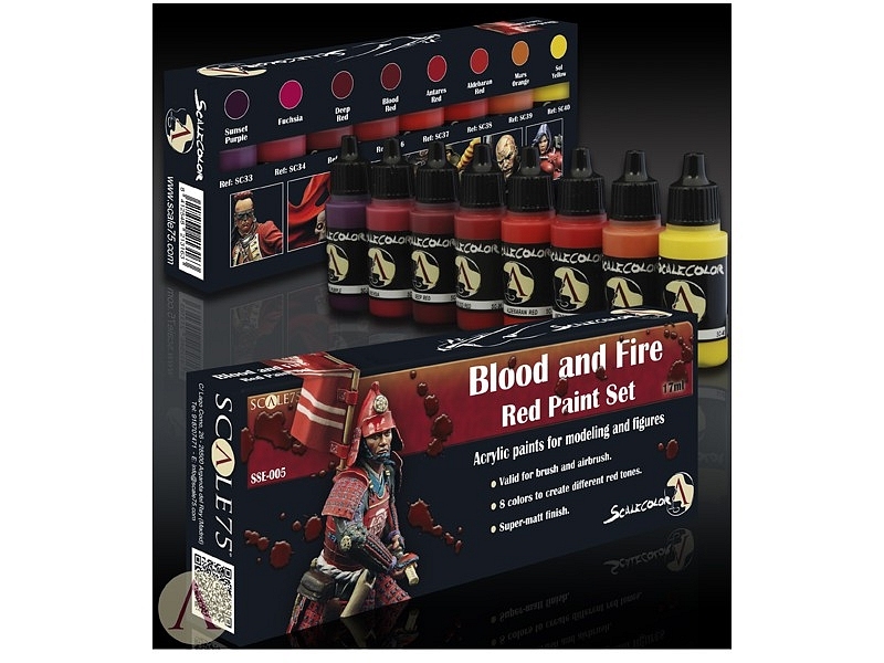 BLOOD AND FIRE RED PAINT SET