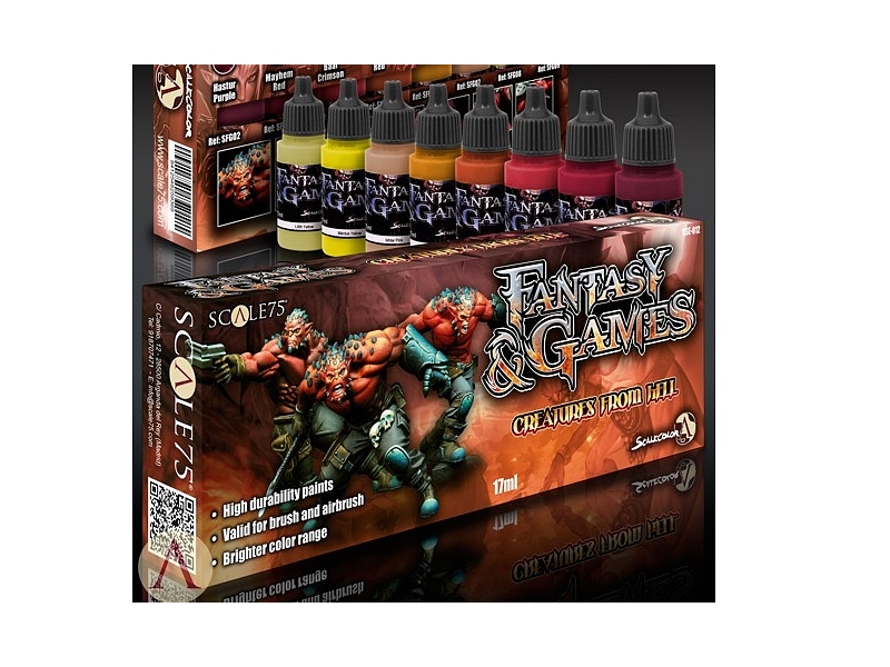 CREATURES FROM HELL PAINT SET