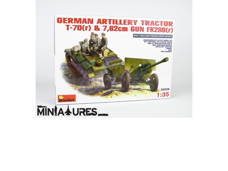 German artillery tractor T-70(r) & 7,62 cm gun fk288(r)