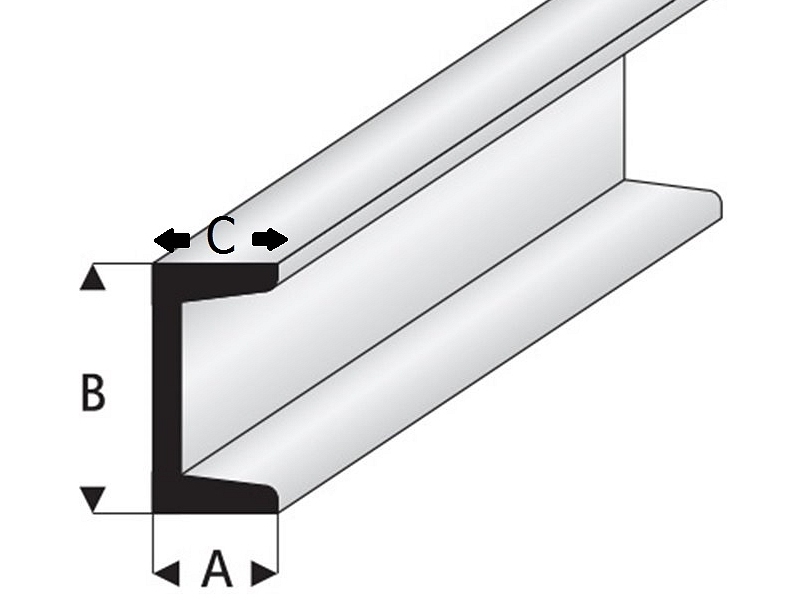 Medeninasti C profili (dolžine:305 mm)