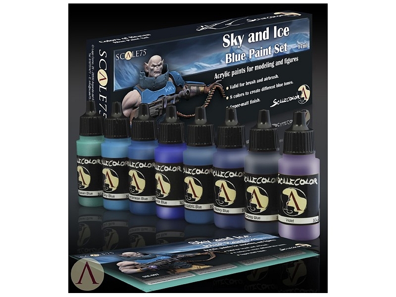 SKY AND ICE BLUE PAINT SET