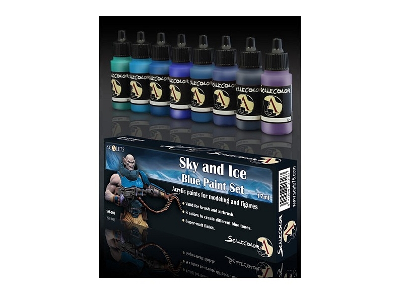 SKY AND ICE BLUE PAINT SET