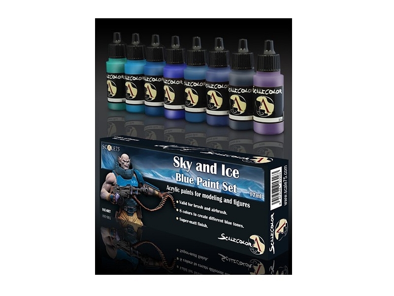 SKY AND ICE BLUE PAINT SET