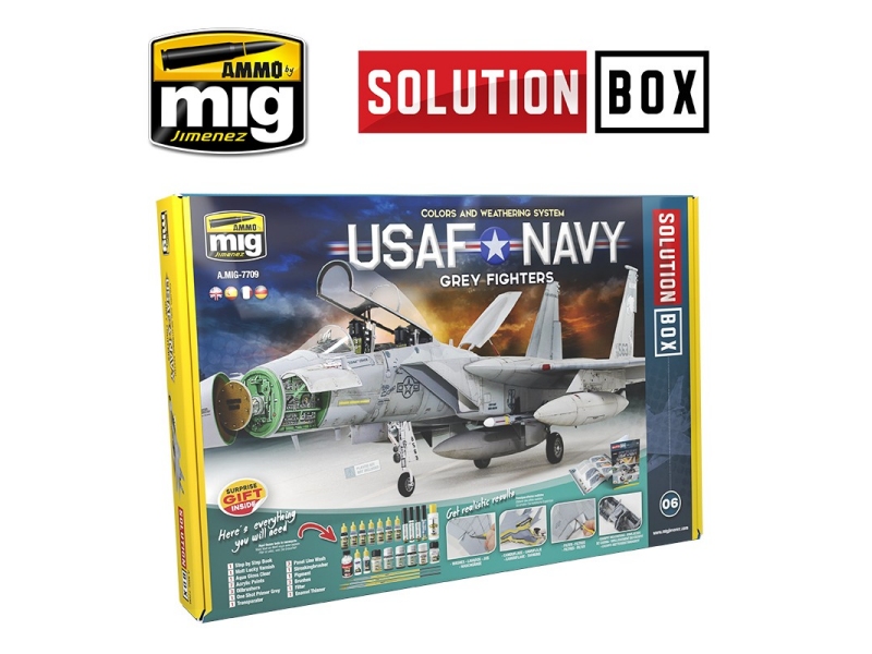 USAF / NAVY GREY FIGHTERS SOLUTION BOX