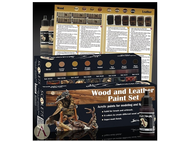 WOOD AND LEATHER PAINT SET